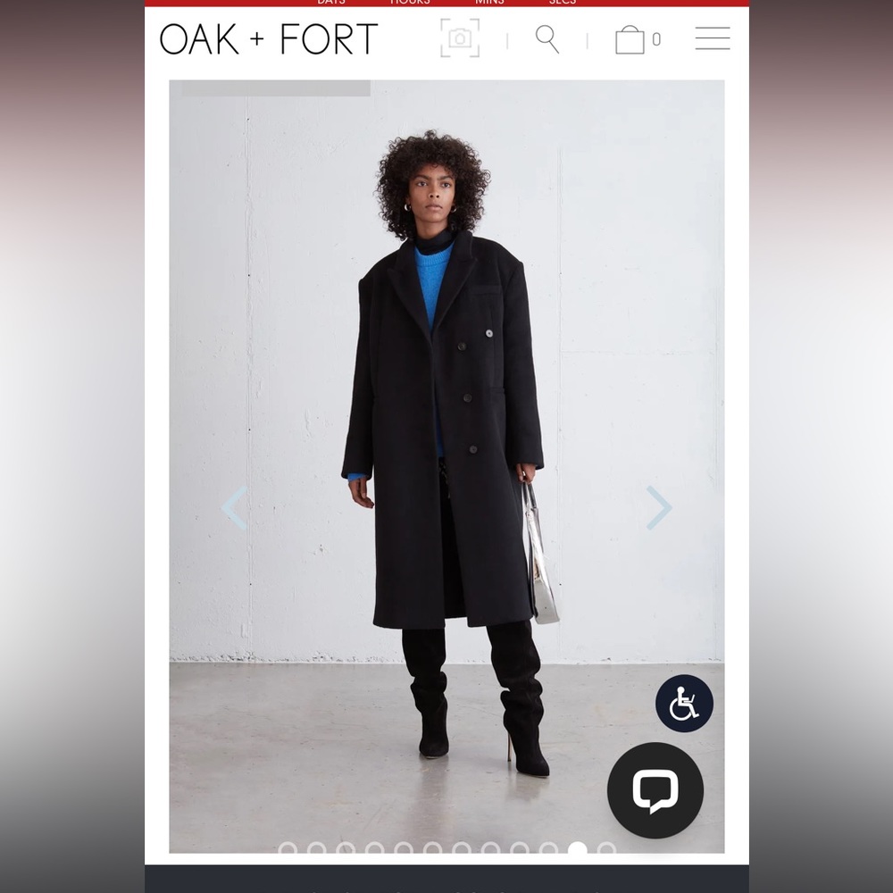 NWT Oak and Fort Oversized Wool Blend Coat